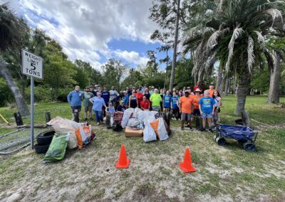 Cleanup volunteers at McCoys Creek