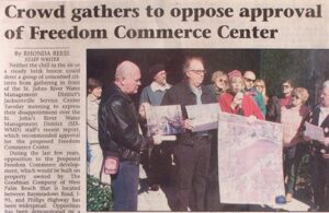 newspeper - Crowd gathers to oppose approval of Freedom Commerce Center