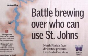 newspaper - Battle brewing over who can use St. Johns