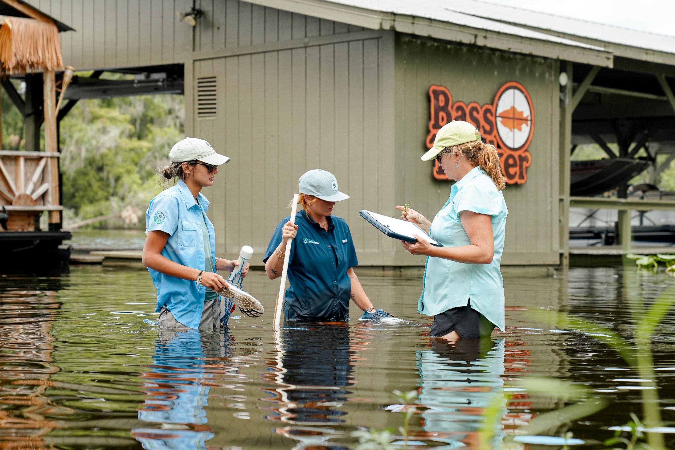 St. Johns Riverkeeper team during a SAVe Our River's Grasses field visit